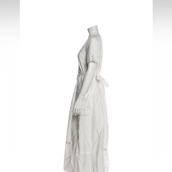 BROCK COLLECTION COTTON POPLIN EYELET WRAP MAXI DRESS - NWT - Picture 13 of 16